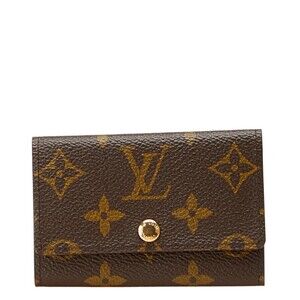 Louis Vuitton Monogram Multicle Wallet key Brown Leather